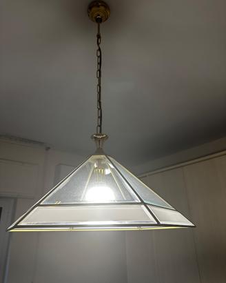 Lampadario stile Tiffany in vetro – vintage