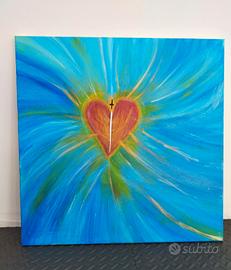 Quadro originale 60x60 "La fede che infervora"