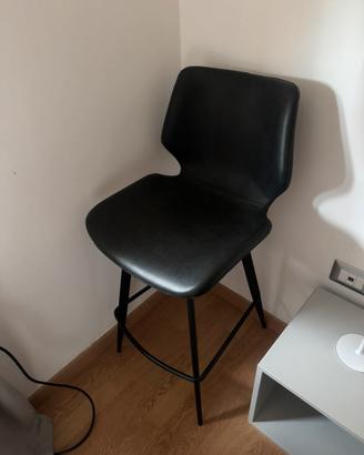2 sgabelli ecopelle nera Mondo Convenienza