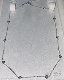 COLLANA PUNTI LUCE ORO 18kt. CON DIAMANTI NATURALI