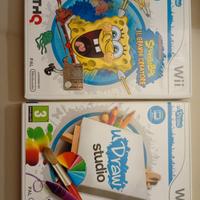 Giochi per Wii uDraw Studio e  Spongebob 