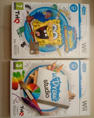 Giochi per Wii uDraw Studio e  Spongebob 