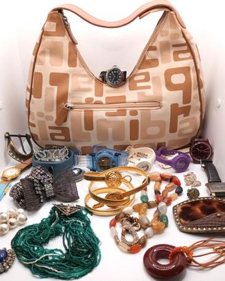 lotto bijoux borse orecchini collane vintage