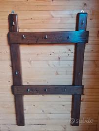 Appendi Pentole Rame in Legno Vintage - Color noce