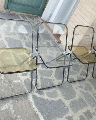 4 sedie Plia pieghevoli Anonima Castelli anni 70