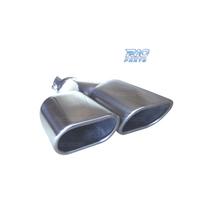 DOPPIO TERMINALE DI SCARICO RETTANGOLARE IN ACCIAI