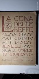 LA CENA DELLE BEFFE UMBERTO GIORDANO 1924 SONZOGNO