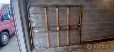 Rete matrimoniale 165 x 190 doghe molle con piedi