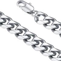 Catenina in acciaio, 9 mm, color argento.  NUOVA