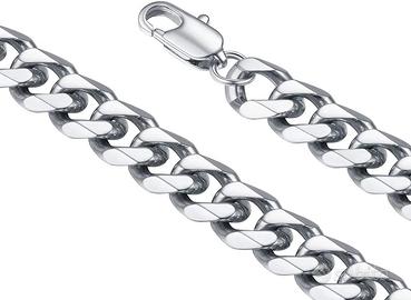 Catenina in acciaio, 9 mm, color argento.  NUOVA