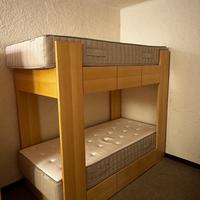 Letto a castello in legno massello + 2 materassi