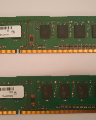 4GB Ram DDR3 PC3-10600 (2 moduli da 2Gb)