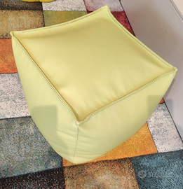 pouf ecopelle verde