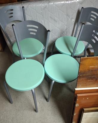 sedie per cucina verde acqua