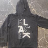 Felpa nera con cappuccio Kiabi 12 anni