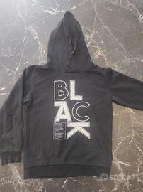 Felpa nera con cappuccio Kiabi 12 anni