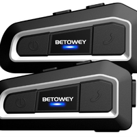 BETOWEY Interfono Moto Bluetooth Coppia TK-X2 Auri