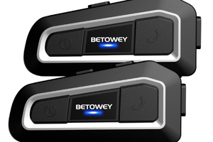 BETOWEY Interfono Moto Bluetooth Coppia TK-X2 Auri