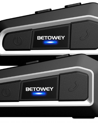 BETOWEY Interfono Moto Bluetooth Coppia TK-X2 Auri