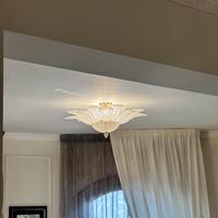 Plafoniera foglie vetro di murano