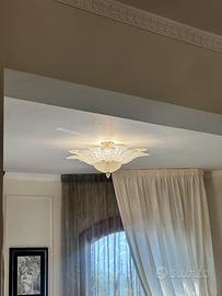 Plafoniera foglie vetro di murano