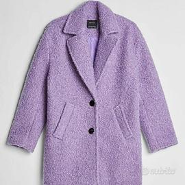 Cappotto teddy viola, taglia M