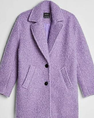 Cappotto teddy viola, taglia M