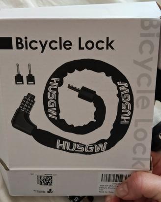 catena nuova per bici 100 cm( lucchetto e chiavi)