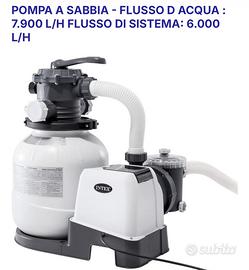 Pompa Intex a sabbia flusso d’acqua 7.900 L/H