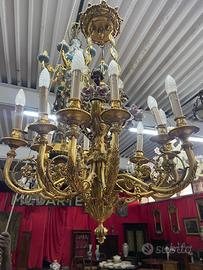 Lampadario in bronzo
