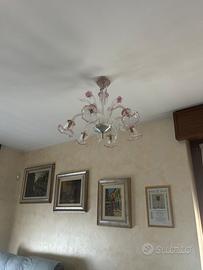 Lampadario in vetro di Murano