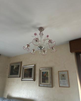 Lampadario in vetro di Murano