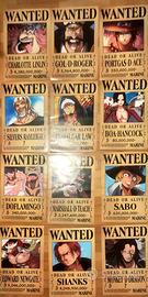 Set completo di 13 locandine Wanted One piece