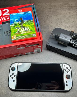 Nintendo Switch 2 + Zelda BOTW + cover Dbrand