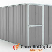 Deposito attrezzi giardino 175x307cm grigio chiaro