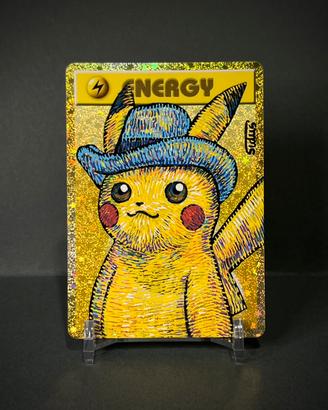 Pokémon card sketch Pikachu Van Gogh by Sidus💫