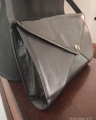 borsa vintage Marina Rinaldi in pelle e coccodrill