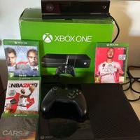 Xbox one + kinect + 4 giochi orig.+ cavi control