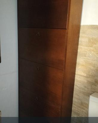 scarpiera in legno Marrone