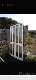 Porta in alluminio doppio vetro 227x114