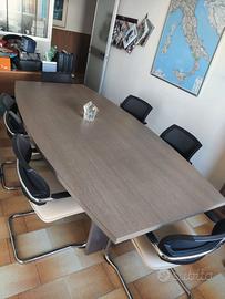 Tavolo da riunione 240x120 con 6 sedie