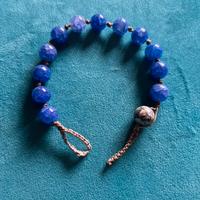 Braccialetto in agata blu