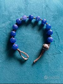 Braccialetto in agata blu