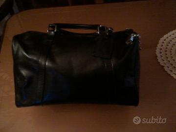 Borsa baule di vitello nero