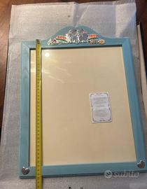 Cornice/quadro nascita azzurro