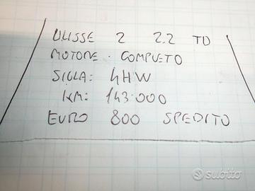 Motore ulisse 2 2.2 td 4hw