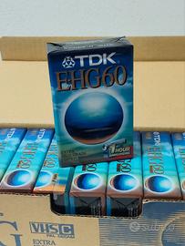 Lotto di 10 Videocassette  TDK Vhs-c  60 minuti