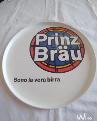 Vassoio vintage con logo Prinz Brau