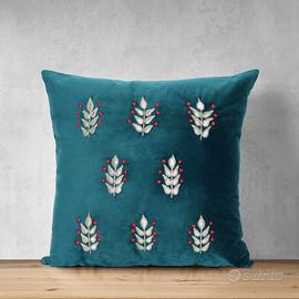 Cuscino in velluto ricamato -l'imbottitura Incluso