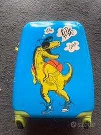 Valigia trolley per bambini con dinosauro
